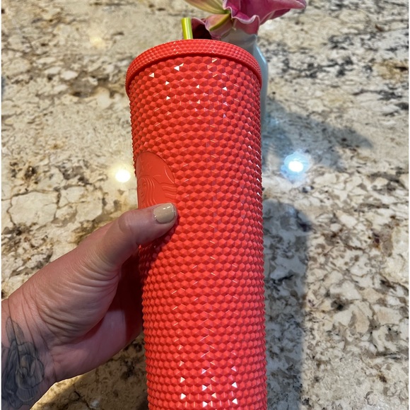 NEW Summer 2022 Starbucks Dragonfruit Bling Cold Cup Tumbler, 24oz LAST ONE - Picture 5 of 7